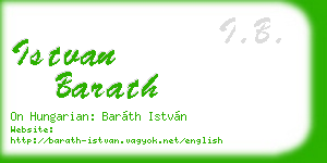 istvan barath business card